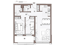 Section B | Three Room Apartments