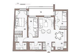 Section B | Three and a Half-Room Apartments